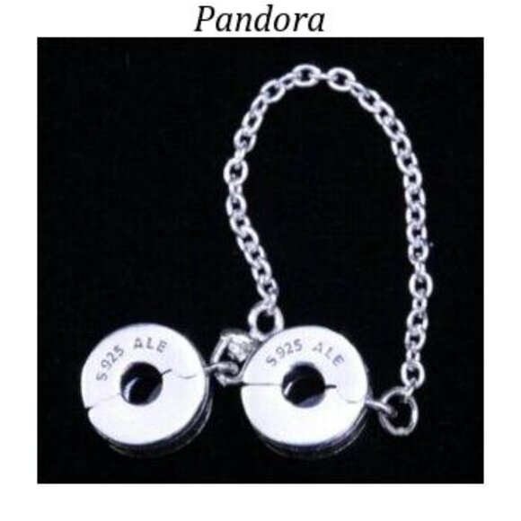 NEW Pandora Safety Chain Clip Bracelet Charm - Picture 4 of 5